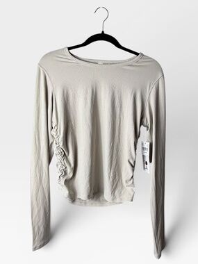 SoLa Veronica Longsleeve Size Large Side Cinch‎ Basic NWT (E)